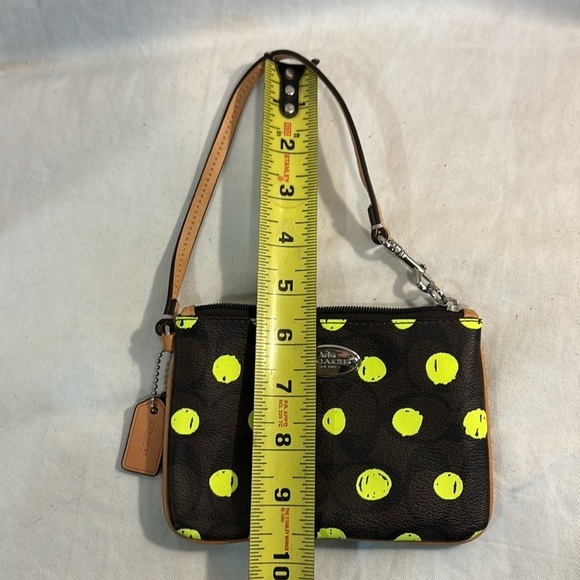 Coach Wristlet in Dot Print over Signature Canvas - Picture 14 of 16